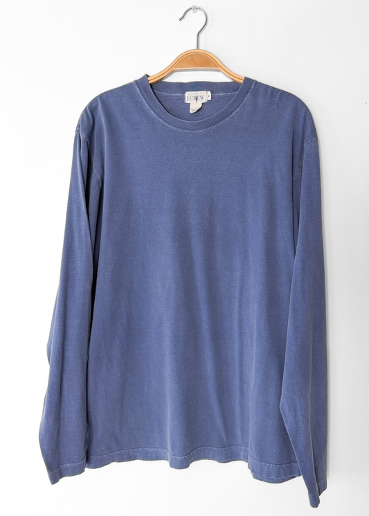 Vintage 90s J.Crew 100% Cotton Long Sleeve Oarsman Green tag T-Shirt