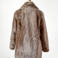 Vintage 80s White Stag Taupe Brown Faux Fur Coat (M)