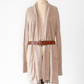 360 Cashmere Light Brown Tan Long Cardigan (L)