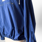 Vintage 90s J.Crew Navy White Two-Tone Anorak Windbreaker Prep Jacket (L)