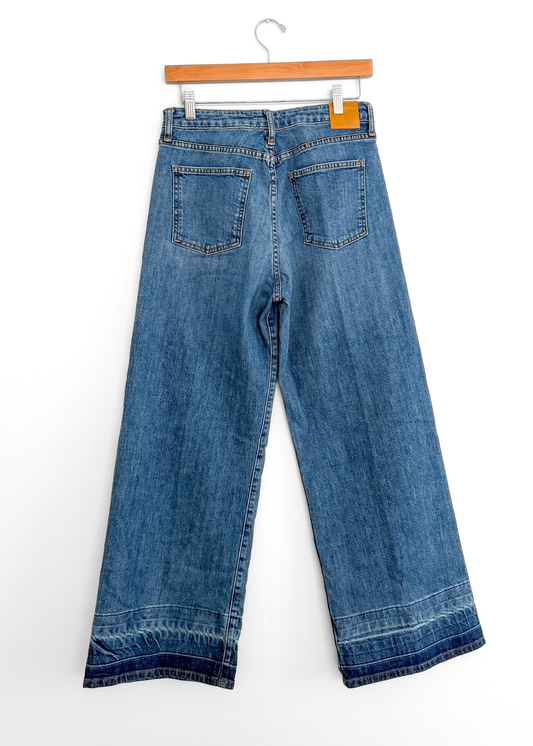 Simkai Jude Wide Leg Denim Jeans Ombre Cuff  (29 or 8)