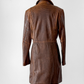 R + O Chestnut Brown Leather Mid Length Tailored Jacket (M)