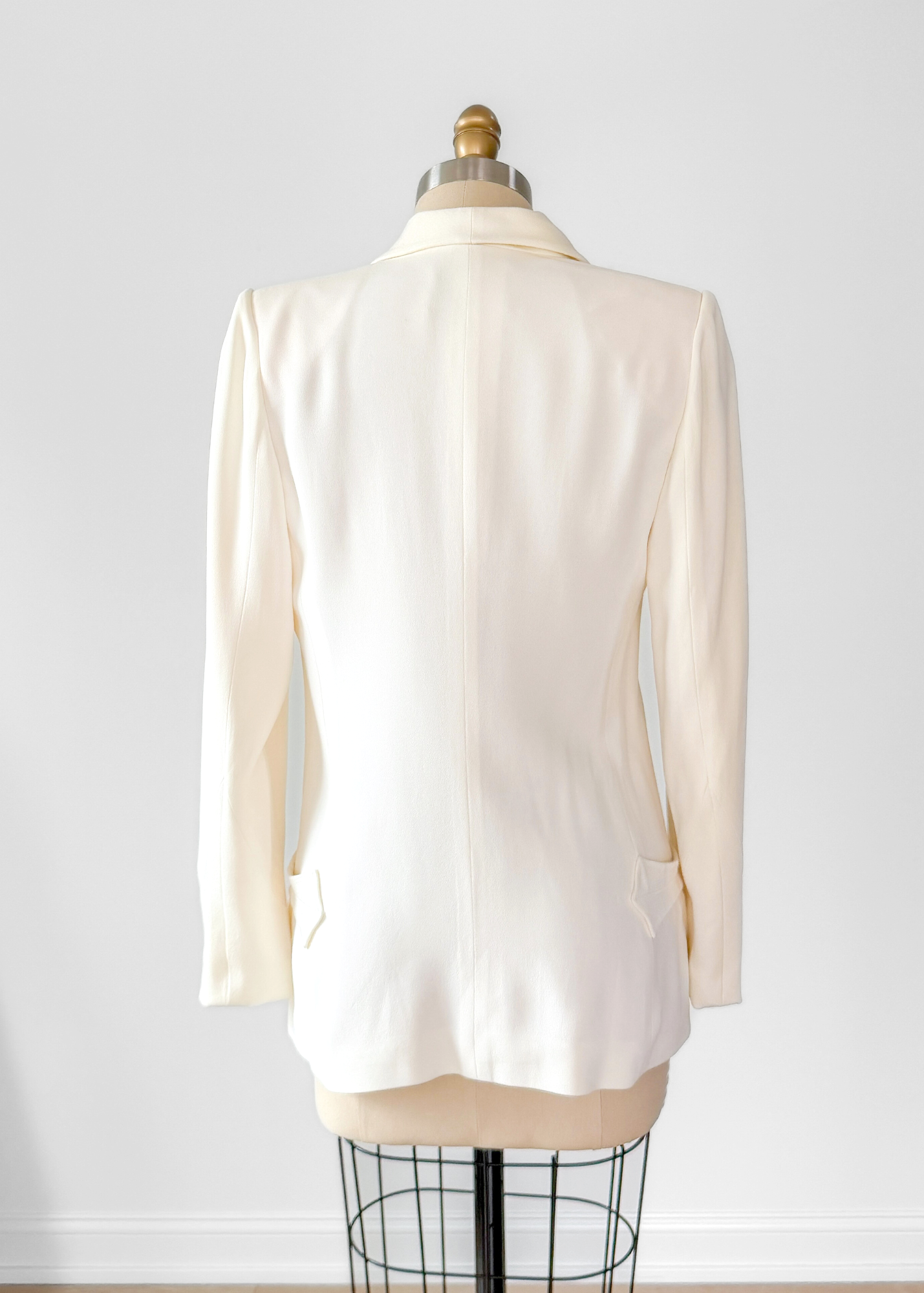 Yves Saint Laurent Ivory Tuxedo Blazer Jacket Runway 2011