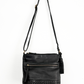 Great American Leather Black Leather Braided Bottom Multi Pocket Purse