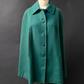 Vintage 60s Young Pendleton Dark Green Wool Cape Coat | Pure Virgin Wool Mod Cape