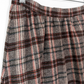 Vintage 70s Brown & Rust Plaid Felt Circle Maxi Skirt (S)