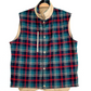 Vintage 80s Woolrich Fisherman Aesthetic Reversible Plaid Wool Canvas Utility Vest (mens L)