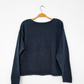 Chris Triola Teal Blue 100% Cotton Textured Boatneck Hand Made Top (S)