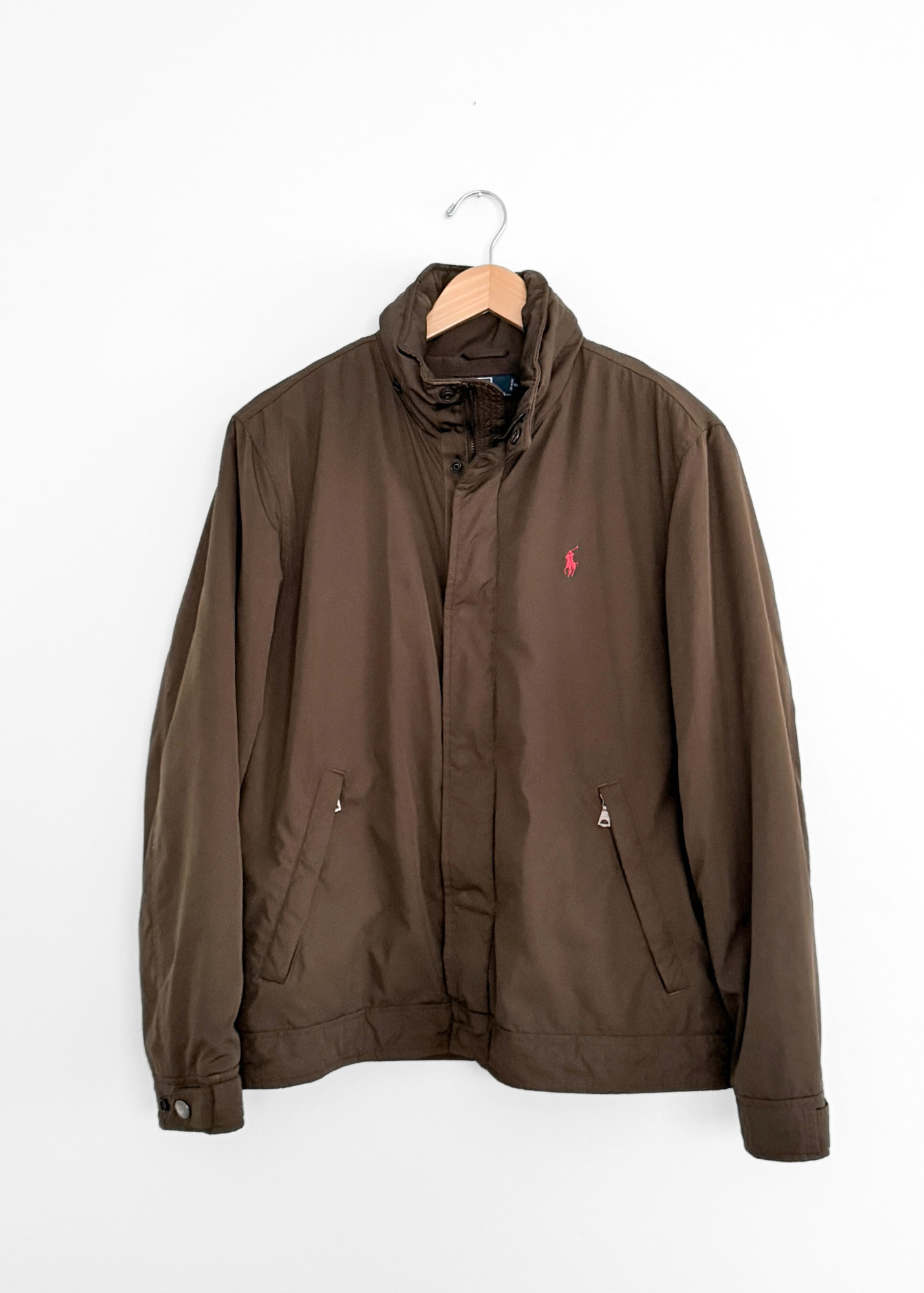 Vintage Ralph Lauren Polo Olive Brown Fleece Lined Jacket (M)