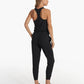 Vuori Black Lux Racerback Drawstring Harem Jogger Jumpsuit (M)