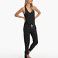 Vuori Black Lux Racerback Drawstring Harem Jogger Jumpsuit (M)