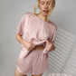 Lunya Washable Silk Tee in Delicate Pink Pajama Top (S)