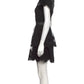 Self-Portrait Black Lace Cap Sleeve Mini Dress (US 4)