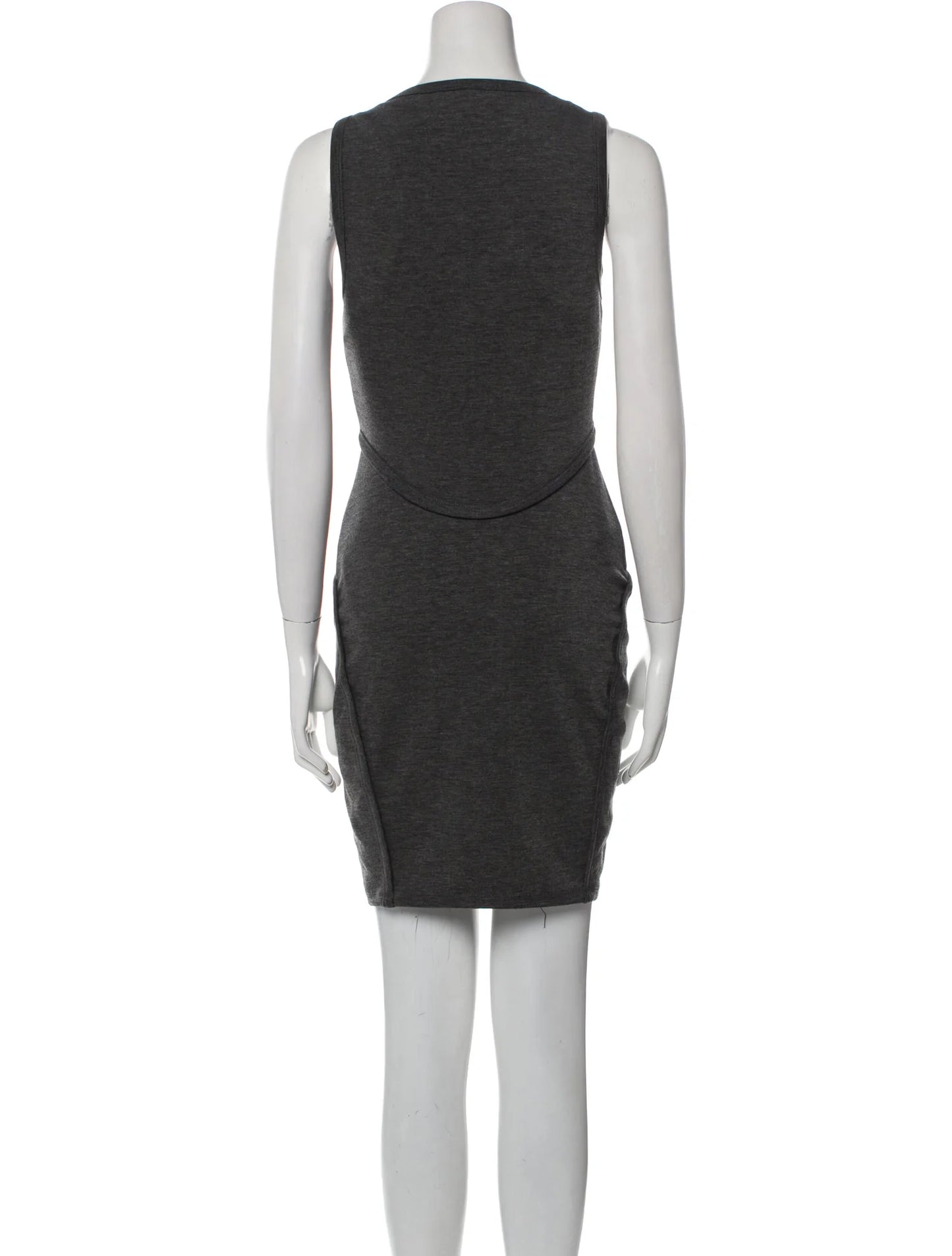 T by Alexander Wang Charcoal Grey Full Zip Dress (XS)