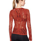 Alo Yoga Wanderer Top in Burnt Orange (M)