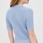 Alex Mill Elle Short Sleeve Knit Cardigan Sweater in Hydranga Blue (XL)