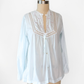 Vintage 80s Babizon Light Blue Bow and Rosette Bed Jacket
