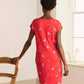 Boden Bright Red Polly Parrot Embroidered Sun Dress (4P or S)
