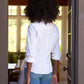Frank & Eileen Barry Tailored Button Down in Signature Crinkle White Cotton (M)
