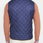 Peter Millar Essex Quilted Traveler Vest in Navy Blue and Brown (mens S)