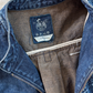 OMM Blue Denim Distressed Patchwork Jean Moto Jacket (L)