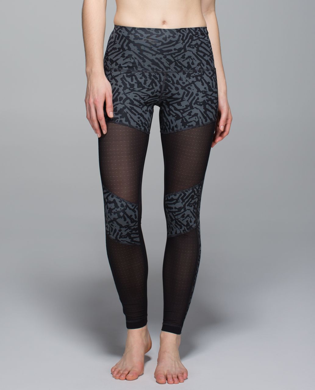 Lululemon Hot To Trot Brushed Animal & Mesh Pant Leggings (6/M)