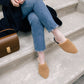 NEW Jenni Kayne Shearling Mule Slip On Flat Shoes (41 or 9.5)