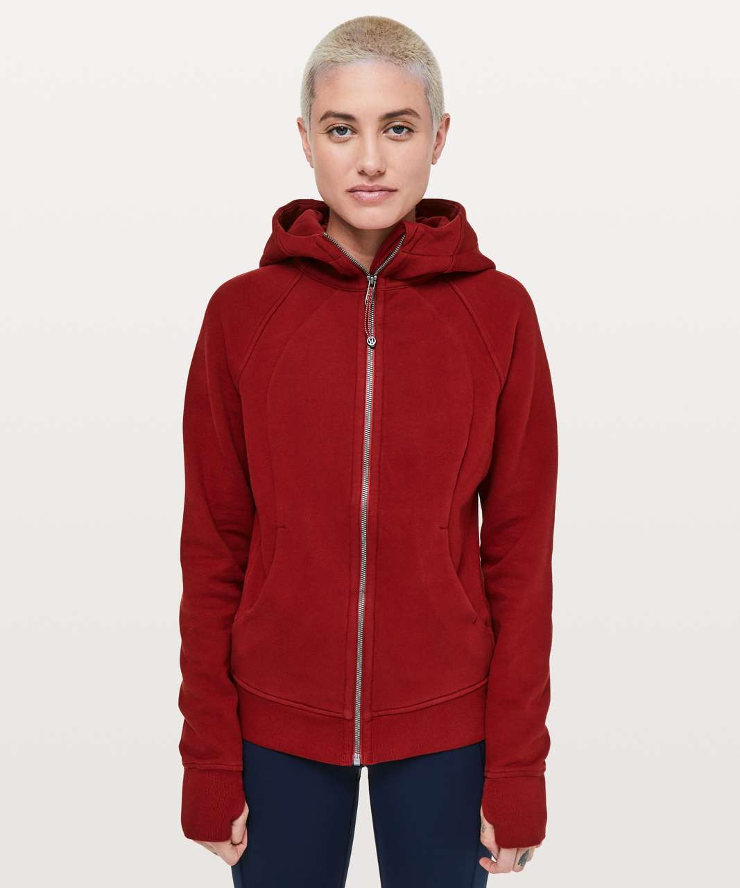 Lululemon Scuba Full Zip Hoodie in Dark Sport Red (6)