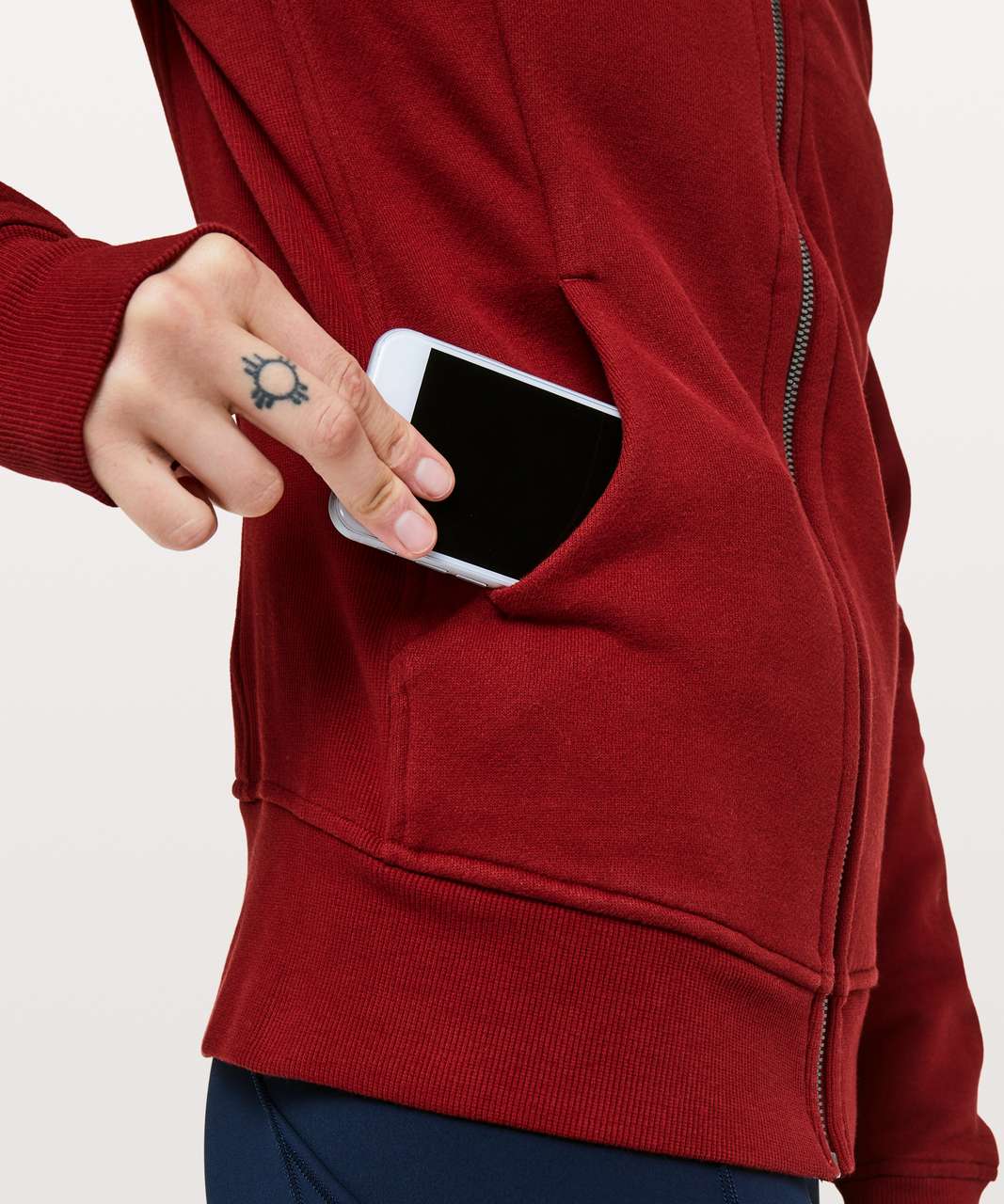 Lululemon Scuba Full Zip Hoodie in Dark Sport Red (6)