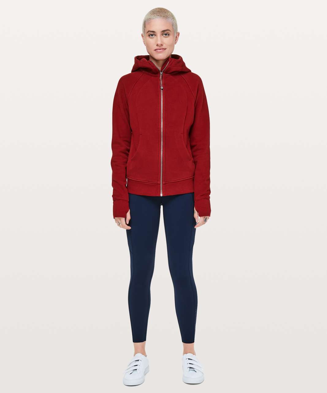 Lululemon Scuba Full Zip Hoodie in Dark Sport Red (6)