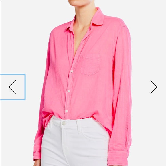 NEW Frank & Eileen Featherweight Pink Cotton Button Down Shirt (L)