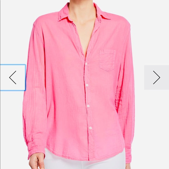 NEW Frank & Eileen Featherweight Pink Cotton Button Down Shirt (L)