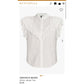 Veronica Beard Jaliyah White Cotton Button Down Ruffle Top (S)