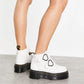 Dr. Martens Devon Heart White Leather Platform Boots (US 7 / EU 38)