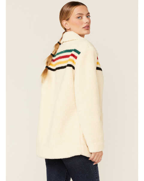 Pendleton Glacier Sunset Stripe Sherpa Fleece Coat (S)