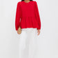 Pomander Place Truckernuck Red Carlota Peplum Blouse (M)