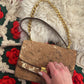 Vintage Calf Pony Hair Top Handle Brown Leather Handbag | Mid-Century Made in Mexico Purse