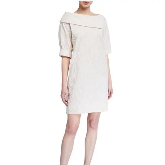 Finley Skipper Black Folded Neck Shift Dress (M)