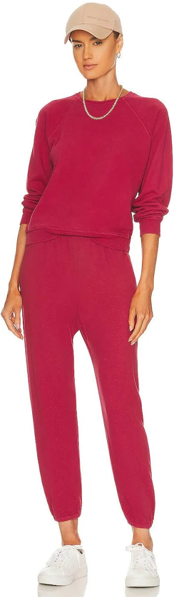 The GREAT Stadium Joggers Sweatpants in Cranberry Red (3 or L)