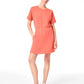 NEW Spanx AirEssentials Cinched " Scuba "T-Shirt Dress in Sunset Peach (1X)