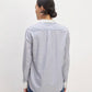 Everlane Must-Have Silky Cotton Mariner Blue and White Stripe Button Down Top (16)