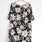 Max Mara Studio Black White Silk Floral Shift Dress (US 12)