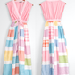 Vintage 70s Mr. Hank Patchwork Gingham Folk Prairie Maxi Dress