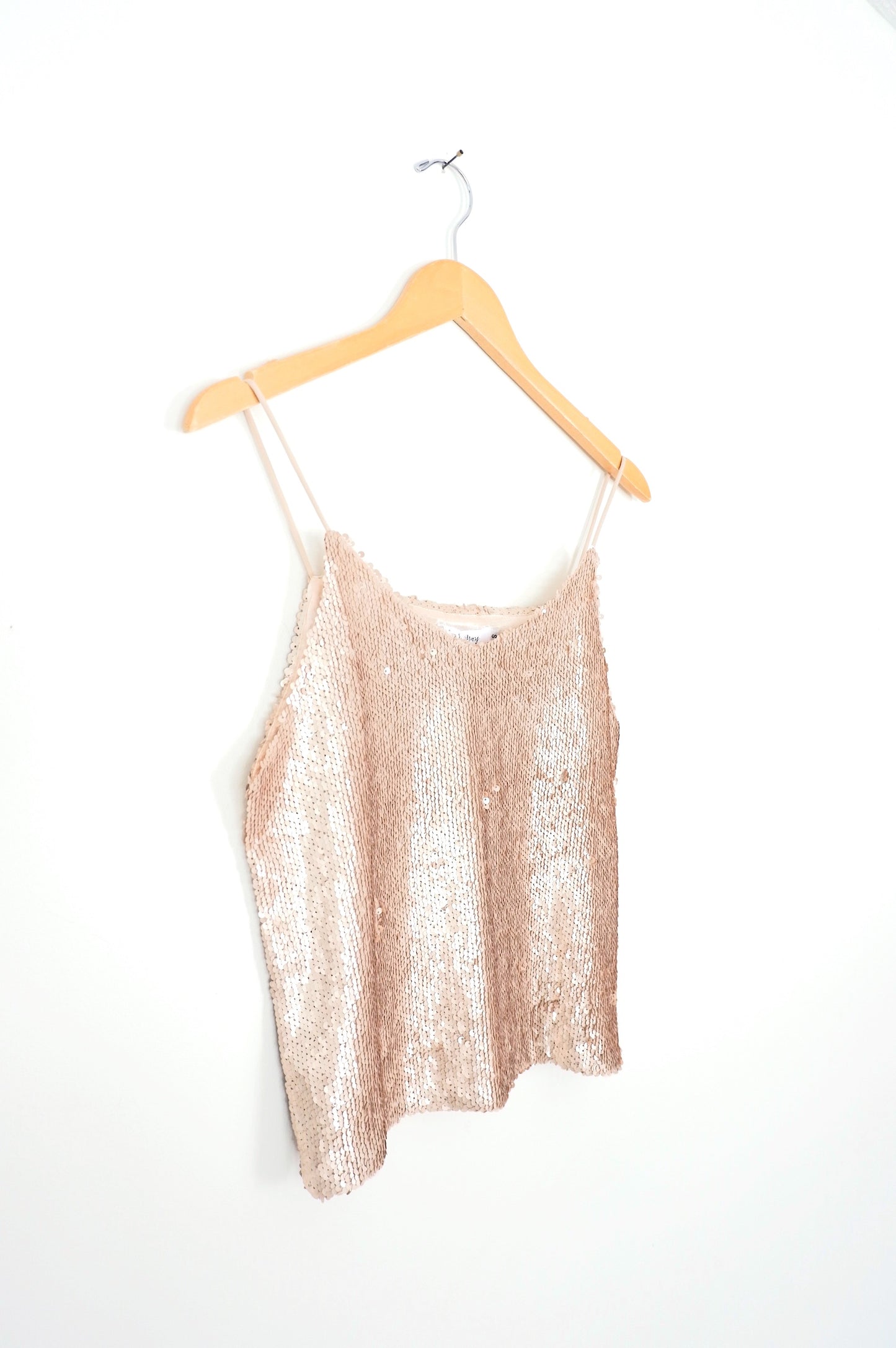 Champagne Gold Sequin Camisole Tank
