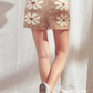 Daisy Knit Shorts (Brown)