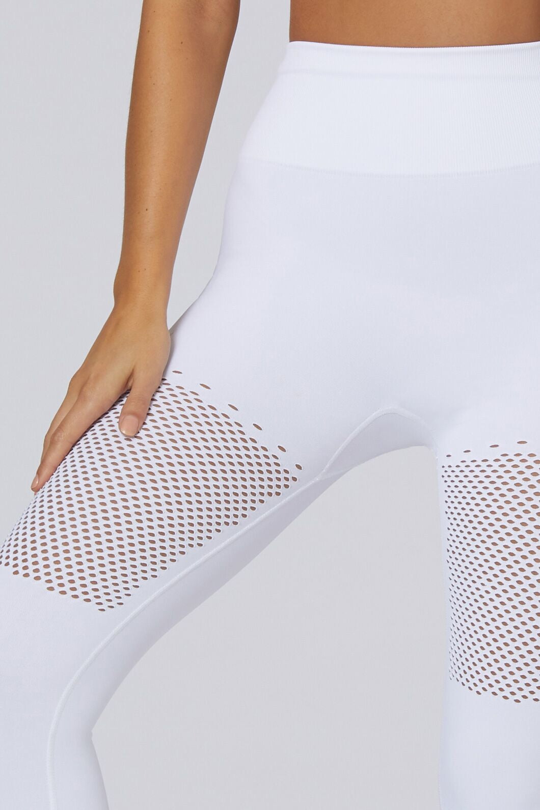 Adidas Running Leggings Black Soft Cut Outs White Stripes Women's Large |  eBay