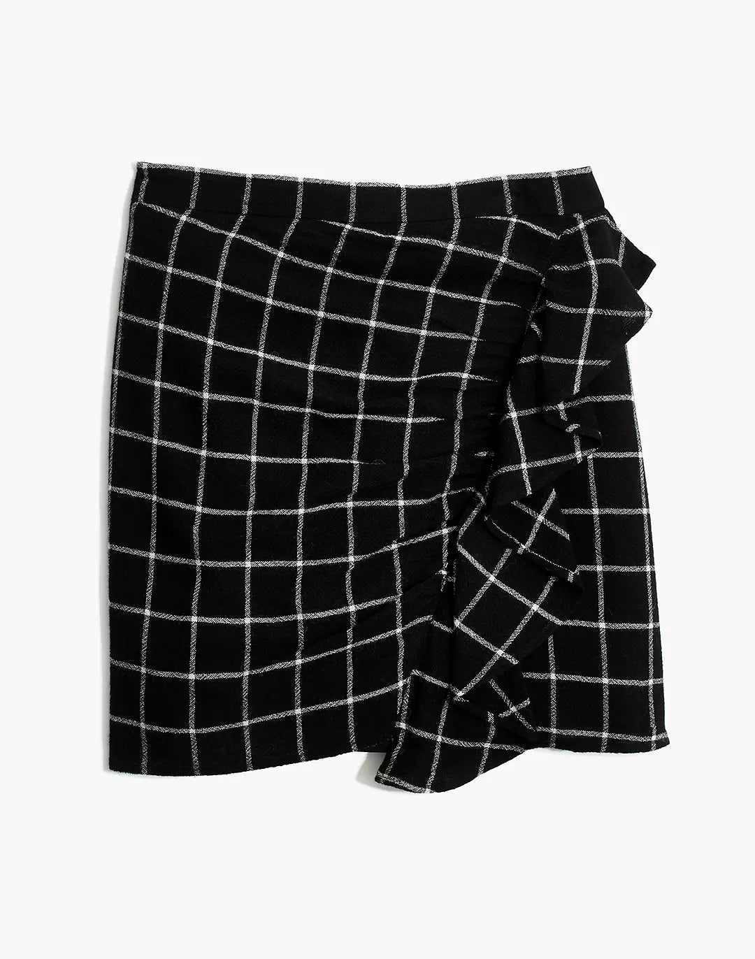 Madewell Windowpane Ruffle Skirt (4)