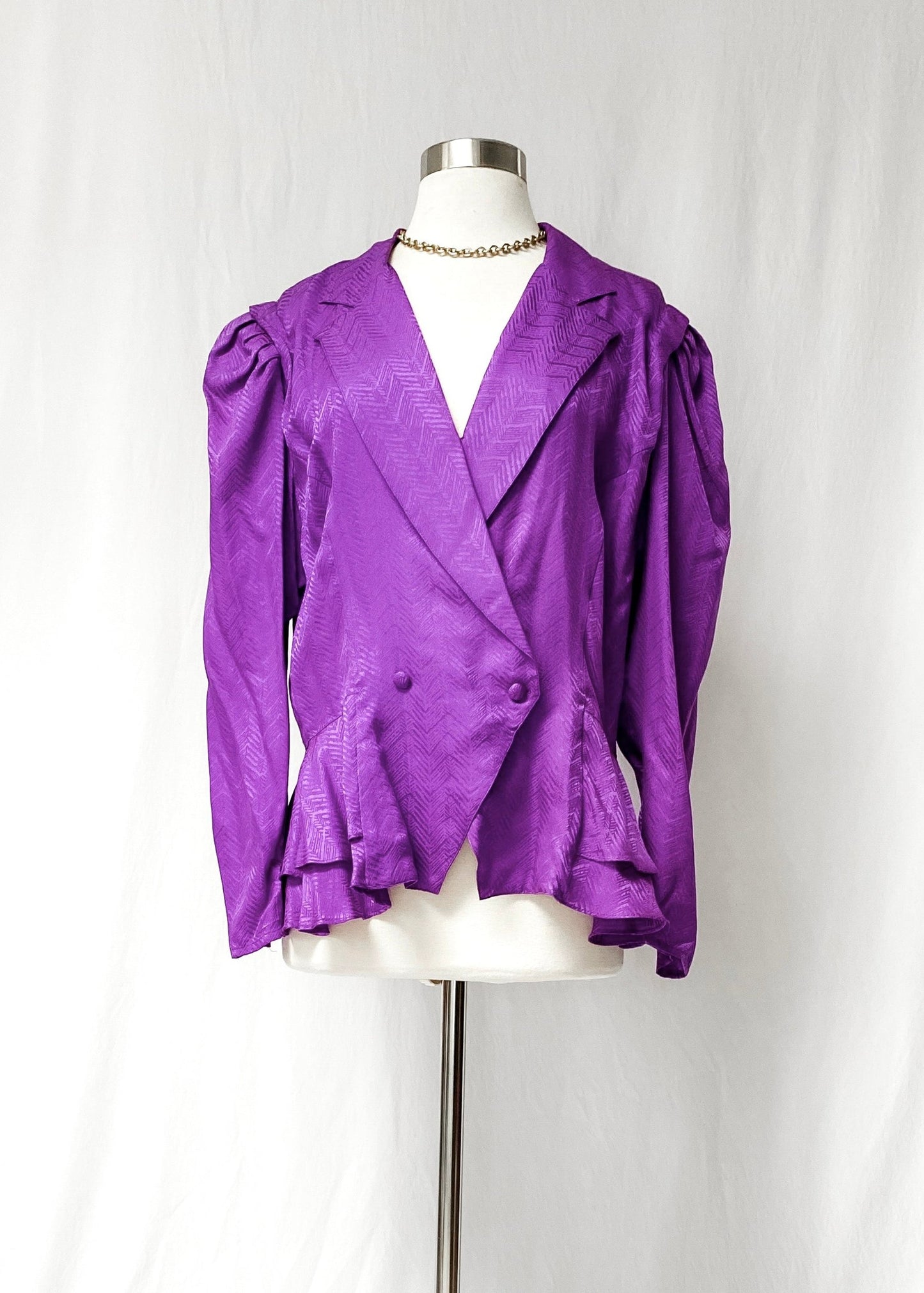 Vintage 80’s Purple Silk Top (8/10)