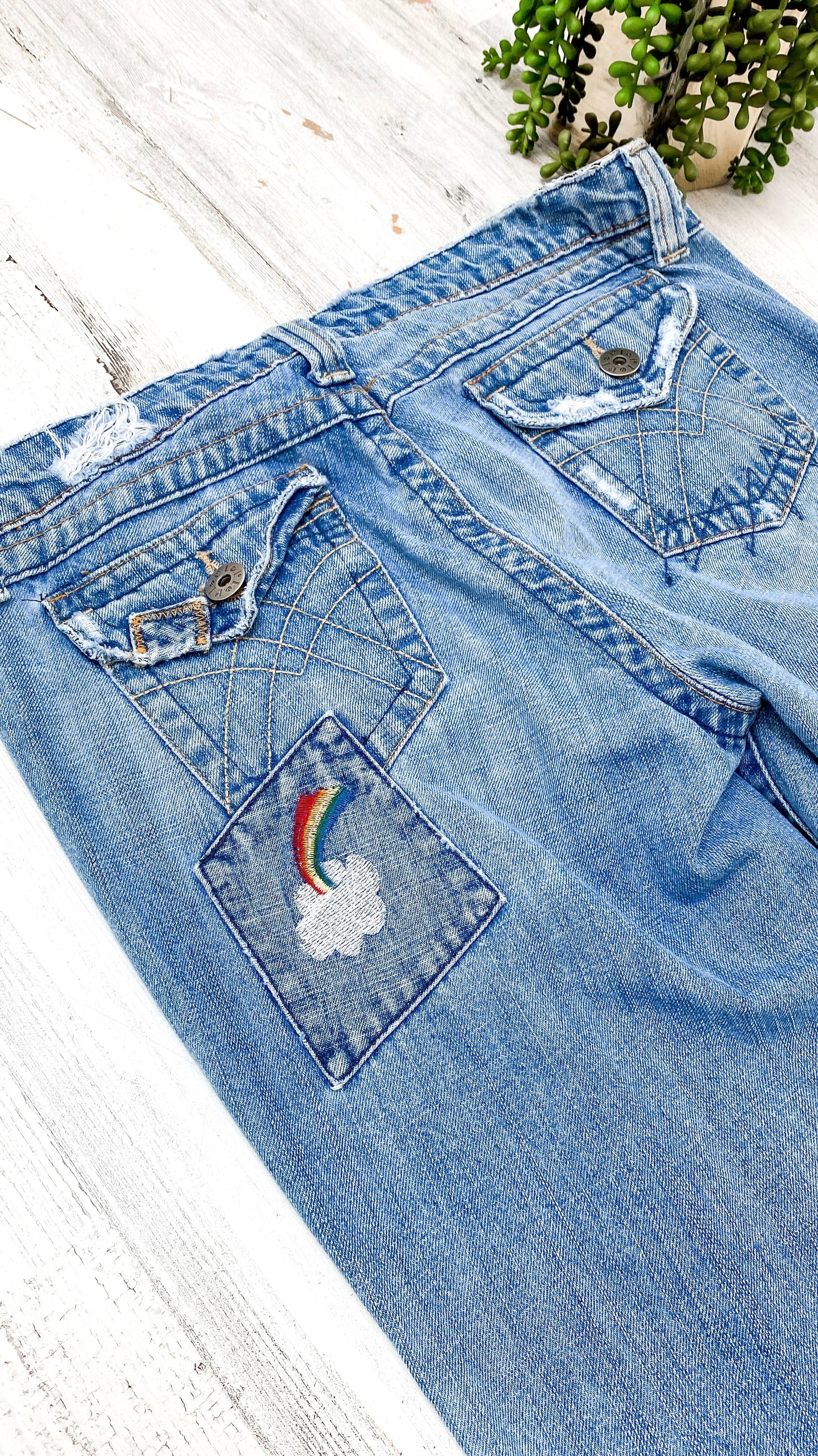 Vintage 99’ / Y2K l.e.i. Patchwork Denim Jeans (M)