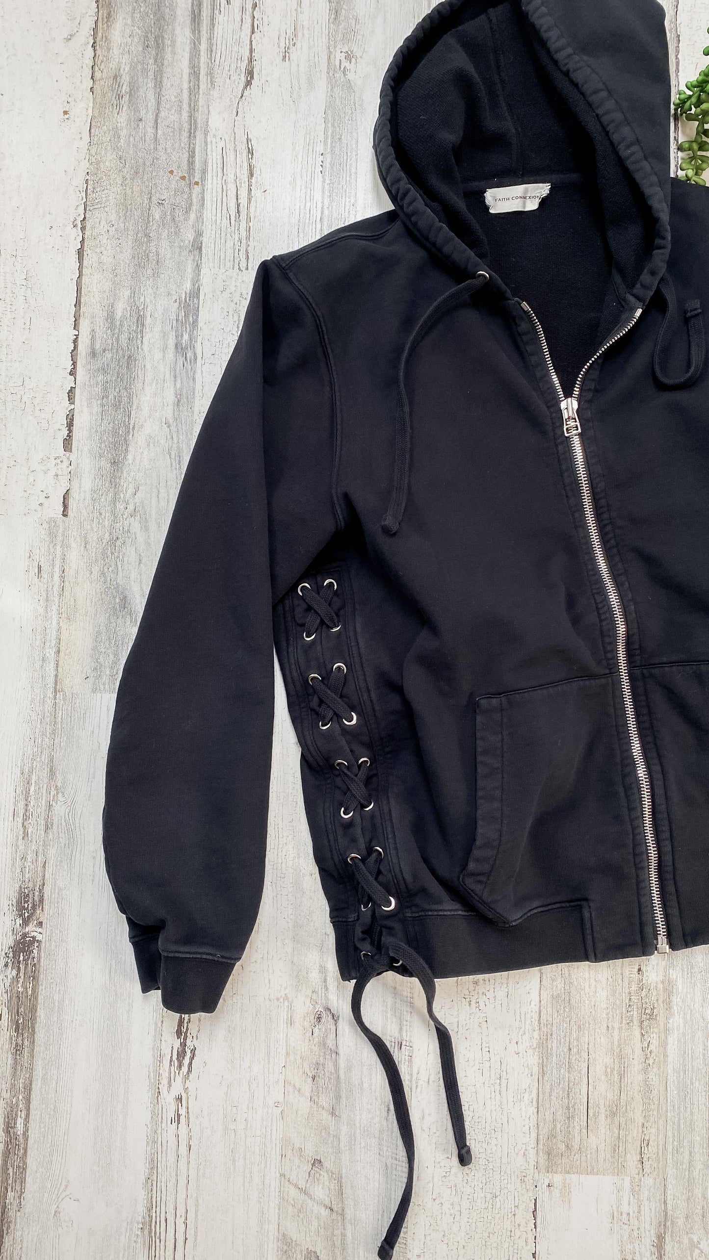 Faith Connexion Laced Up Zipper Hoodie (L/XL)